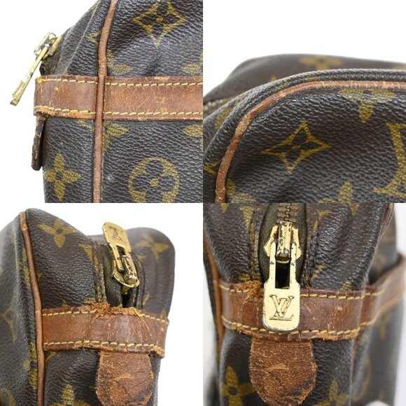 LOUIS VUITTON Compiegne 28 Clutch Hand Bag Monogram Leather Brown - Picture 8 of 16